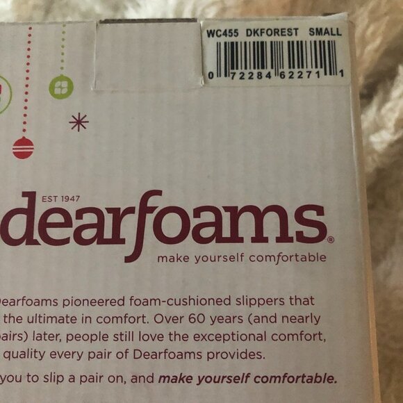 DEARFOAMS DARK FOREST VELOUR CLOG SMALL (5-6) NEW IN BOX - Picture 11 of 11